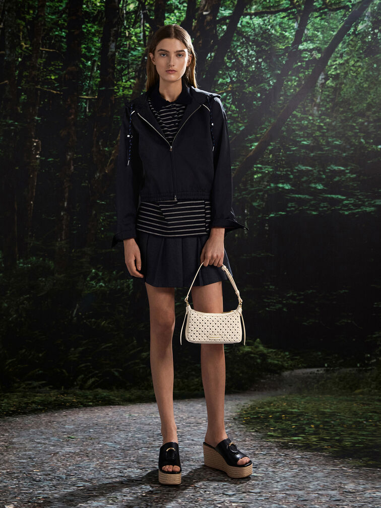 Mini Calla Woven Shoulder Bag, Cream, hi-res