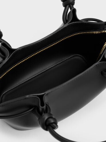 Sammie Knotted-Handle Tote Bag, Black, hi-res