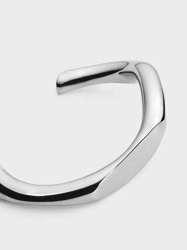 Gabine Sculptural Cuff Bracelet, Silver, hi-res
