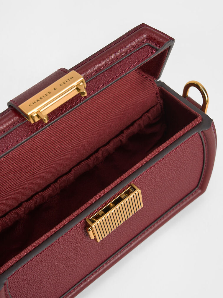 Leona Belted Geometric Clutch, , hi-res