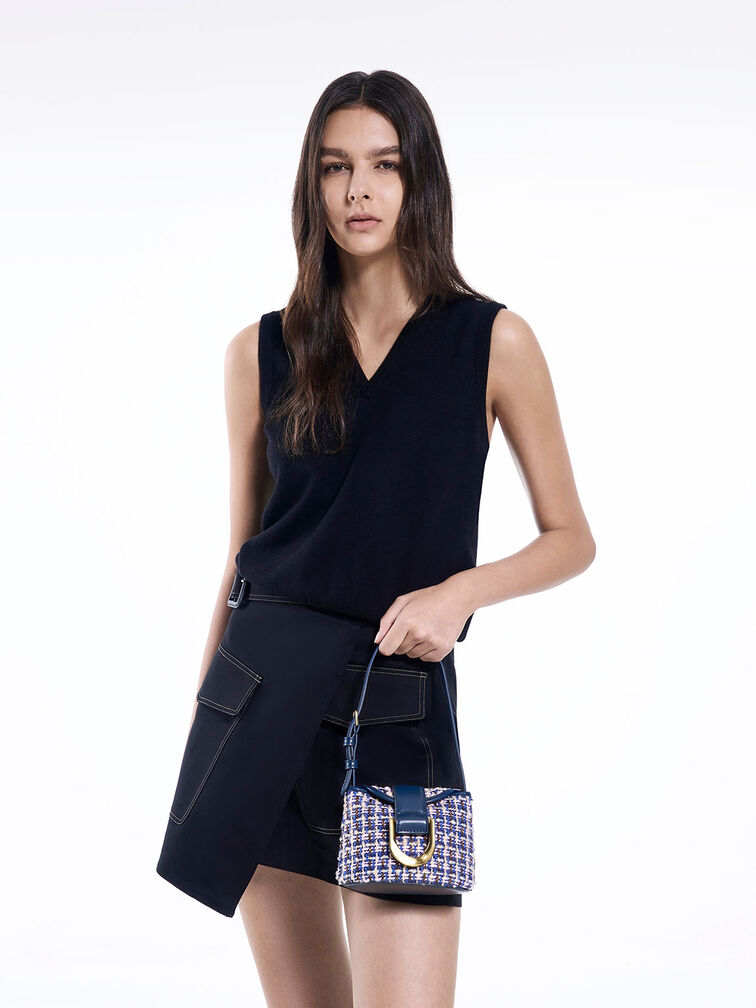 Gabine Tweed Bucket Bag, , hi-res