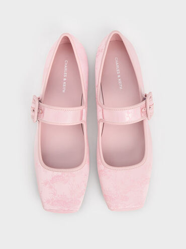 Clementine Recycled Polyester Mary Jane Flats, Light Pink, hi-res