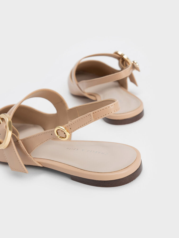 Buckled Strap Slingback Flats, , hi-res