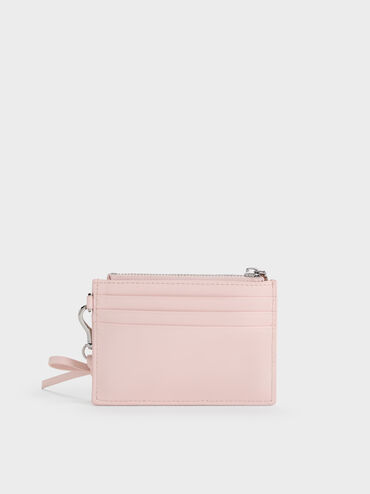 Hazel Bow Panelled Card Holder, Soft Pink, hi-res