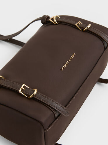 Mini Levy Nylon Shoulder Bag, Espresso Brown, hi-res