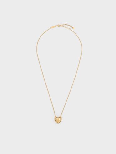 Annalise Heart Necklace, Gold, hi-res