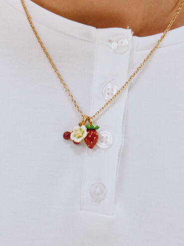 Francie Cherry Charm, Gold, hi-res