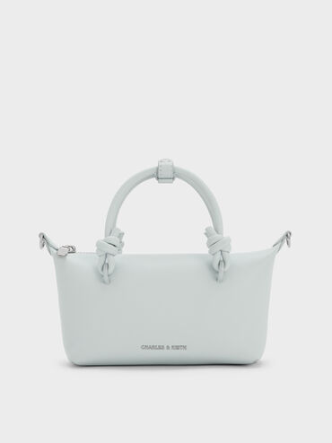 กระเป๋าโท้ทหูจับแบบปมรุ่น Sammie, สีซีซอลต์บลู, hi-res