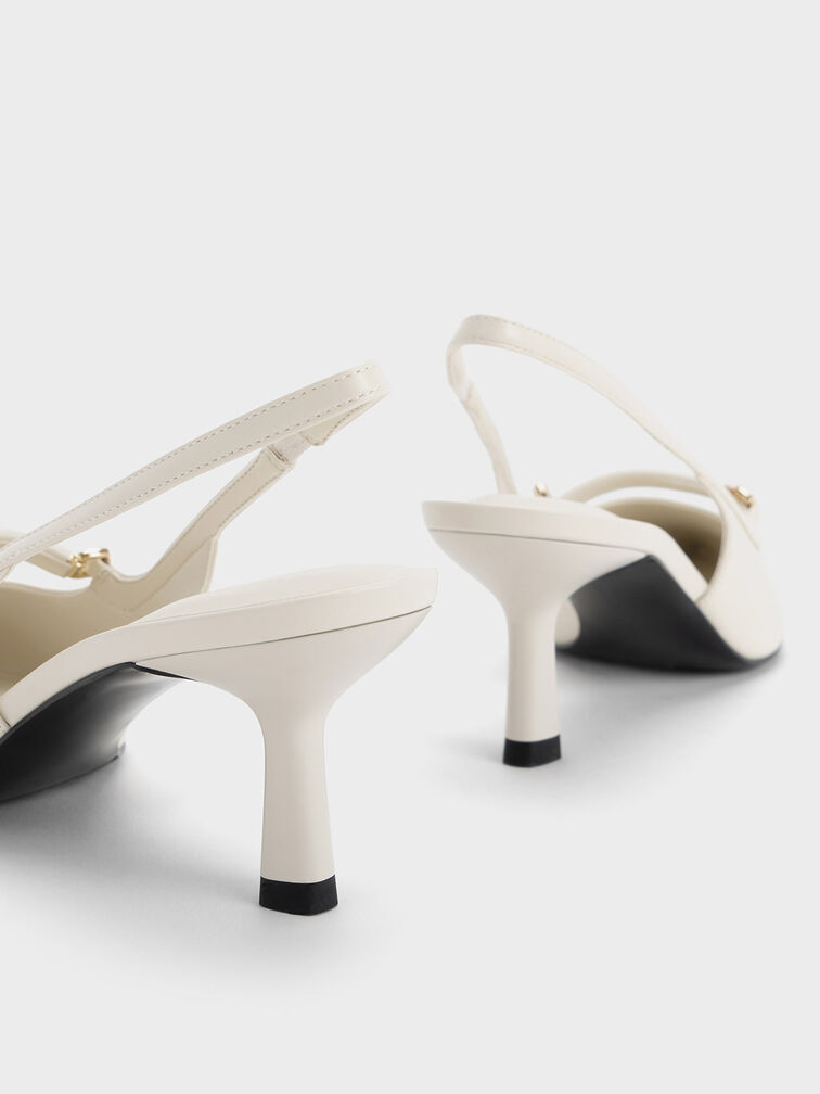 Metallic Accent Slingback Pumps, , hi-res