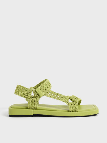 Vina Knitted Square-Toe Sandals, , hi-res