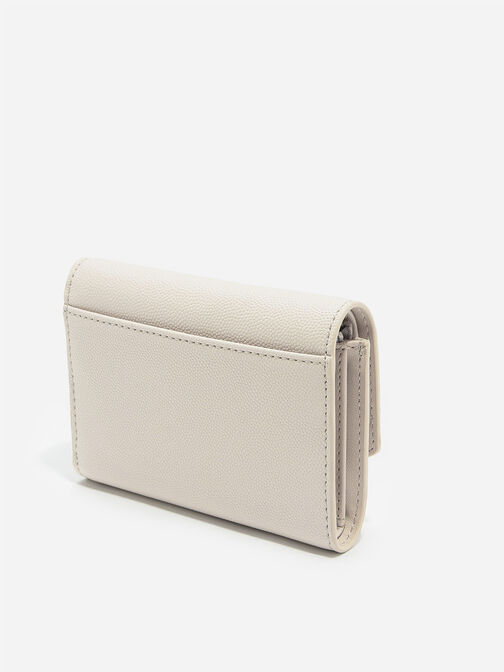 Mini Front Flap Wallet, Ivory, hi-res