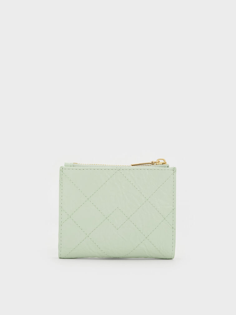Duo Quilted Small Wallet, Mint Green, hi-res