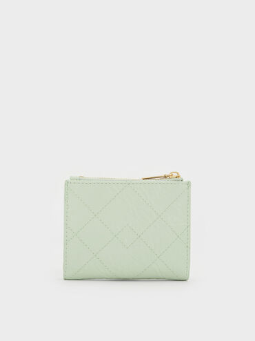 Duo Quilted Small Wallet, Mint Green, hi-res