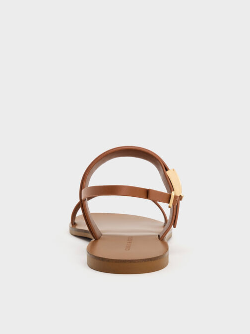 Yvette Double-Strap Sandals, Brown, hi-res