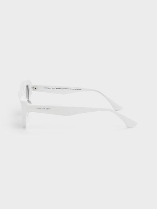 Recycled Acetate Geometric-Frame Cateye Sunglasses, , hi-res