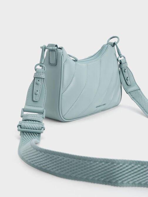 Philomena Puffy Chain-Strap Crossbody Bag, , hi-res