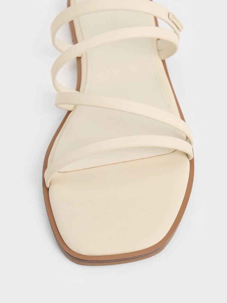 Lliana Strappy Slide Sandals, Chalk, hi-res