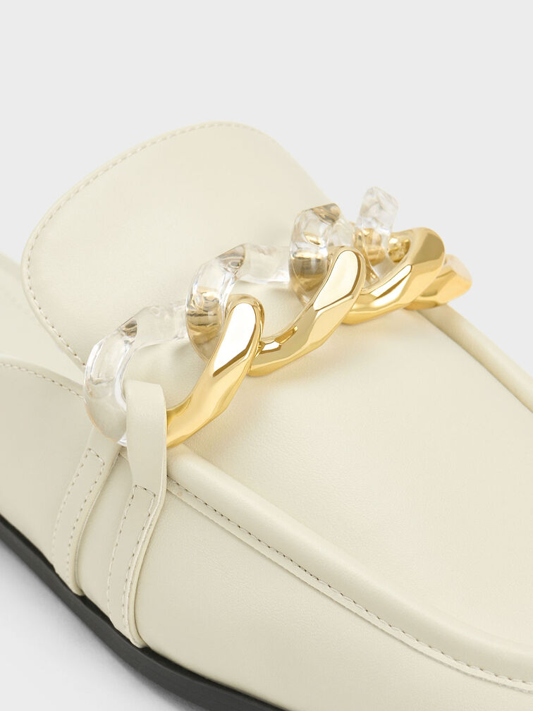 Chunky Chain-Link Loafer Mules, , hi-res