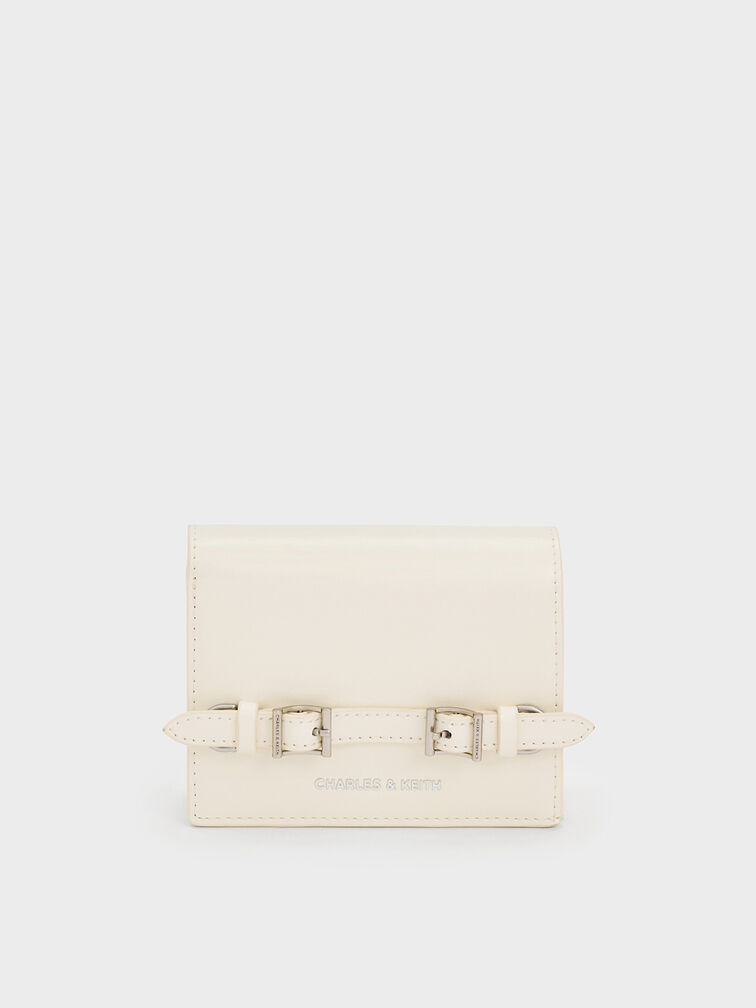 Sloane Chain-Handle Wallet, Cream, hi-res