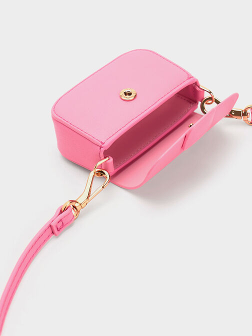 Micro Koa Square Push-Lock Bag, สีชมพู, hi-res