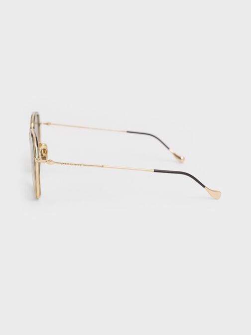 Recycled Acetate Wire-Frame Sunglasses, , hi-res