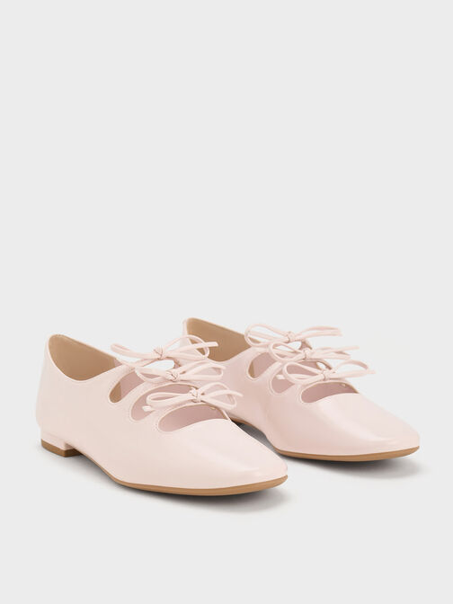Dorri Triple-Bow Ballet Flats, Pink, hi-res