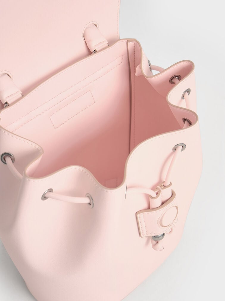 Eve Ruched-Handle Backpack, Light Pink, hi-res