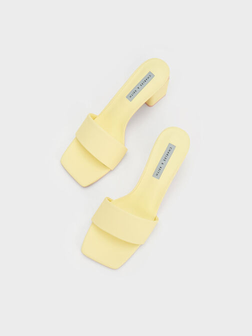 Square Block Heel Mules, , hi-res