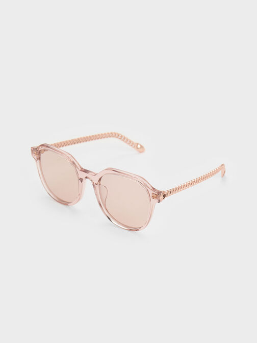 Recycled Acetate Chain-Link Sunglasses, , hi-res
