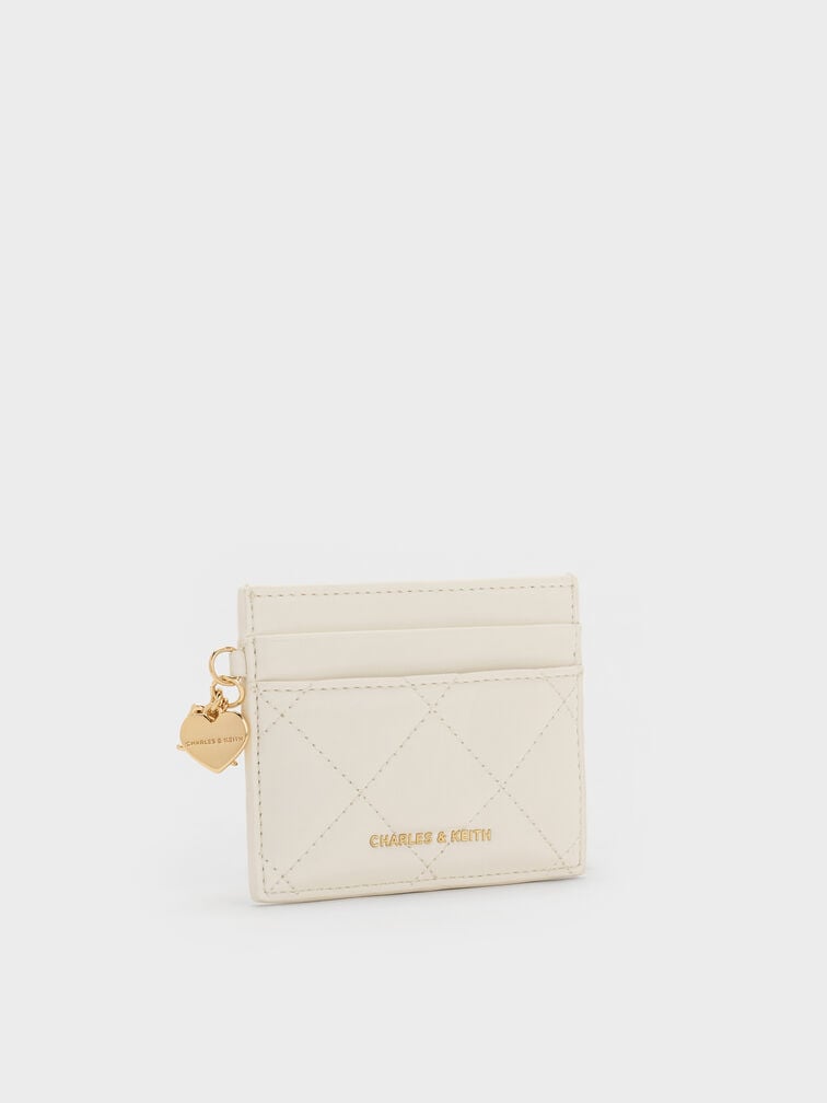 Arrietty Quilted Card Holder, Cream, hi-res