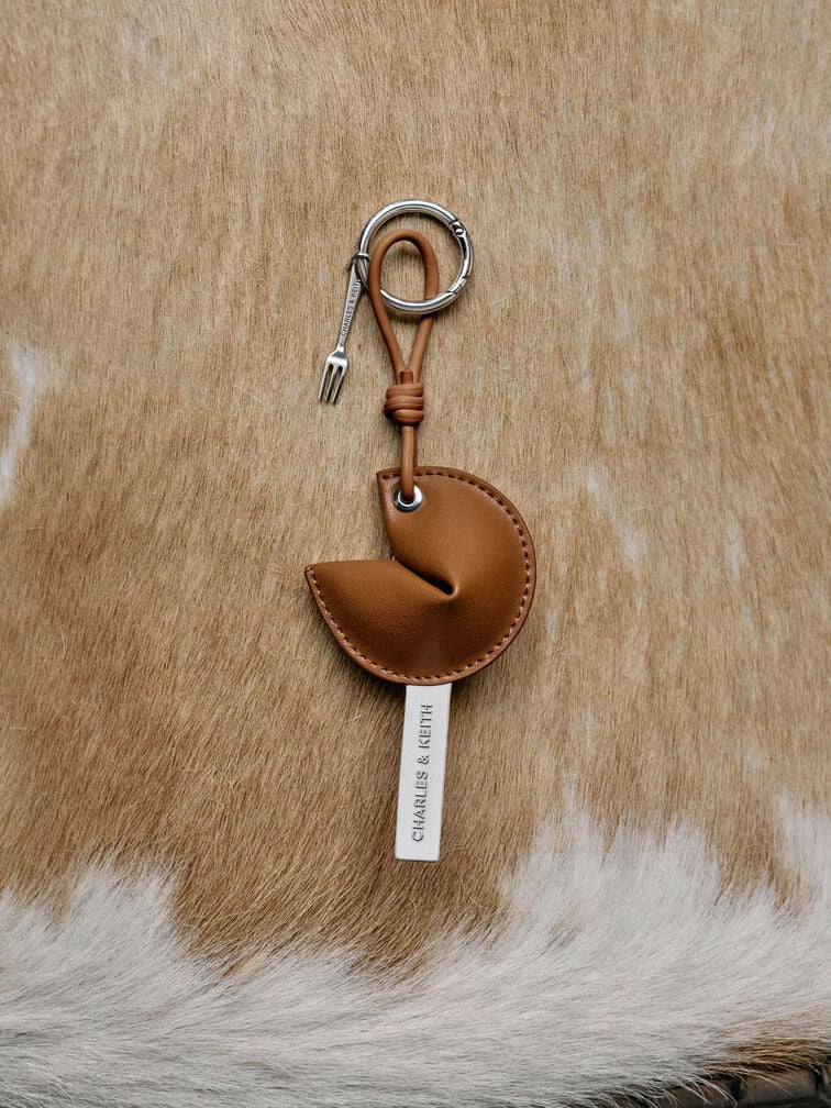 Fortune Cookie Charm, Brown, hi-res