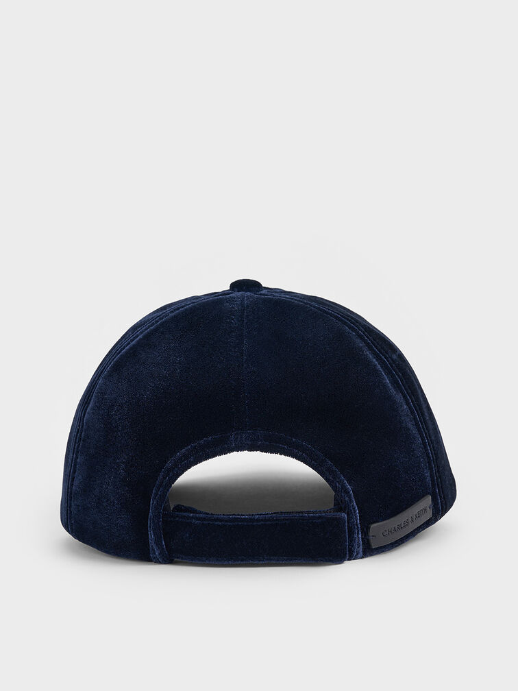 Velvet Cap, Dark Blue, hi-res