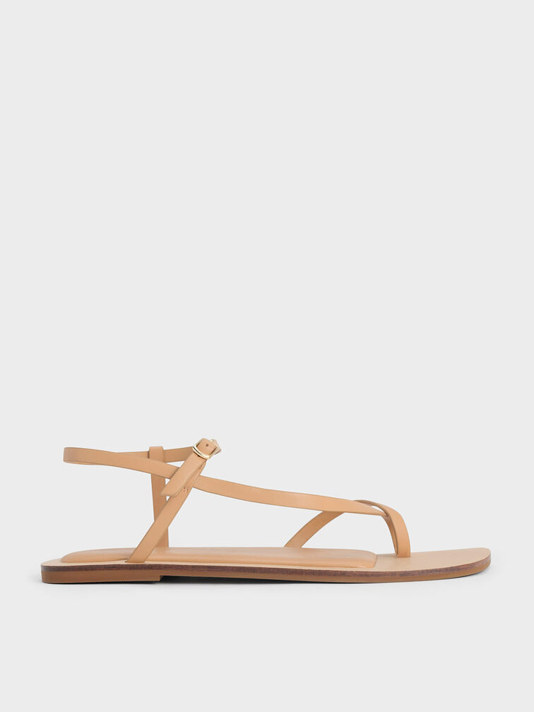 Asymmetric Toe Ring Sandals, , hi-res