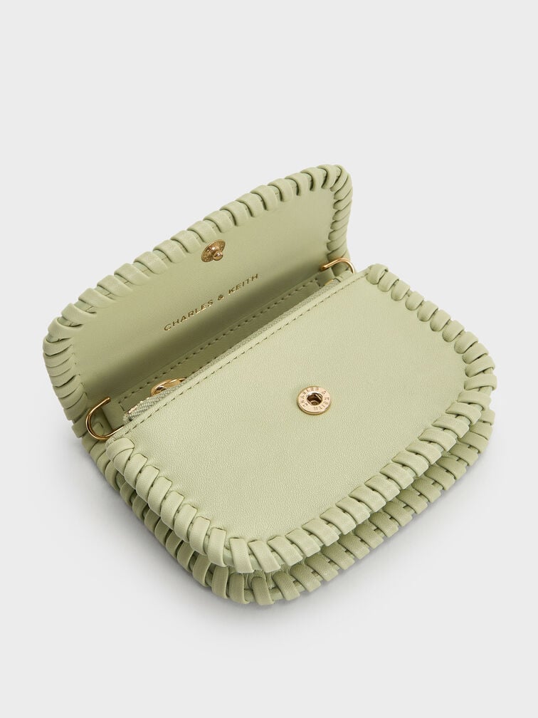 Blume Braided Chain-Handle Wallet, Matcha Green, hi-res