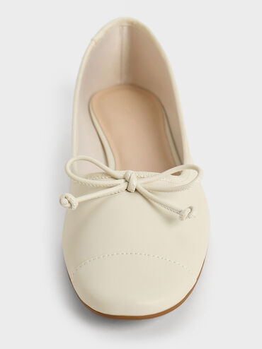 Glennis Bow Ballet Flats, Chalk, hi-res