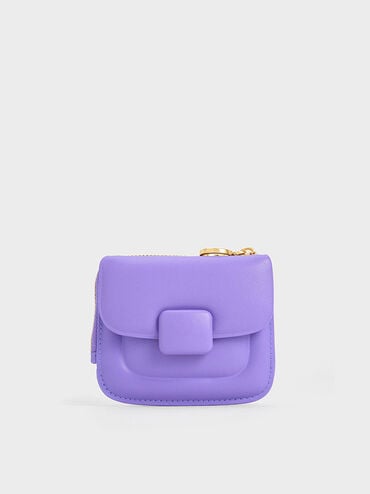 Koa Square Card Holder, Purple, hi-res