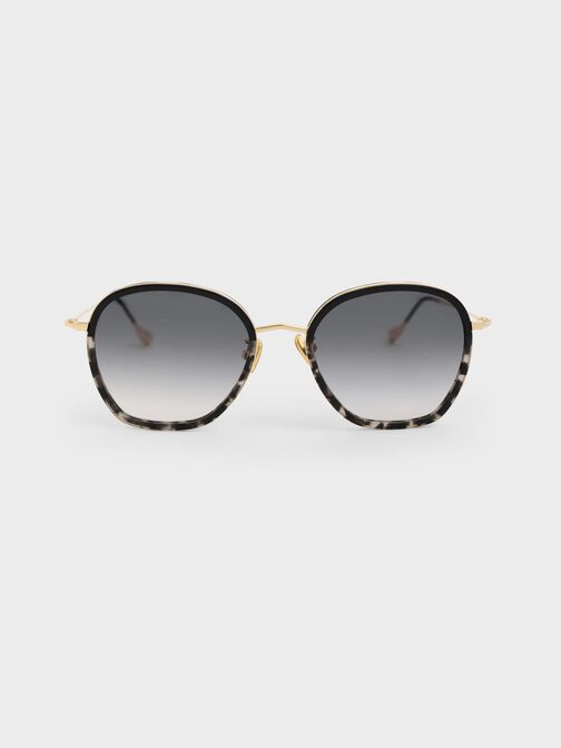 Recycled Acetate Wire-Frame Sunglasses, , hi-res