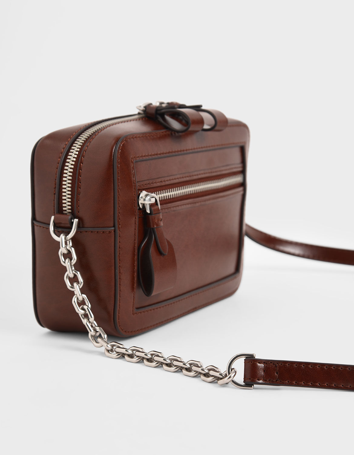 Charles & keith mini shoulder bag deals with zip