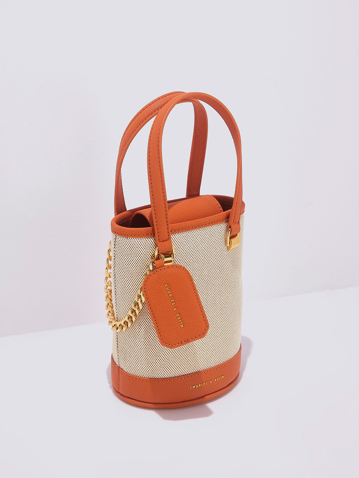 Orange online bucket bag