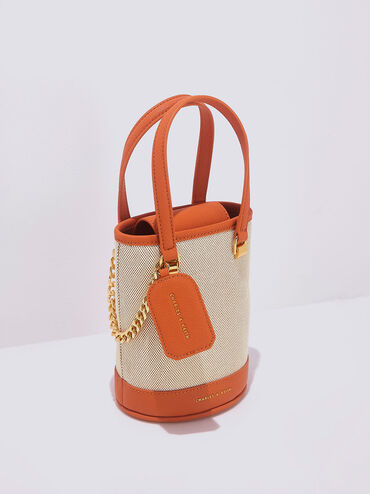 Avis Cylindrical Bucket Bag, สีส้ม, hi-res