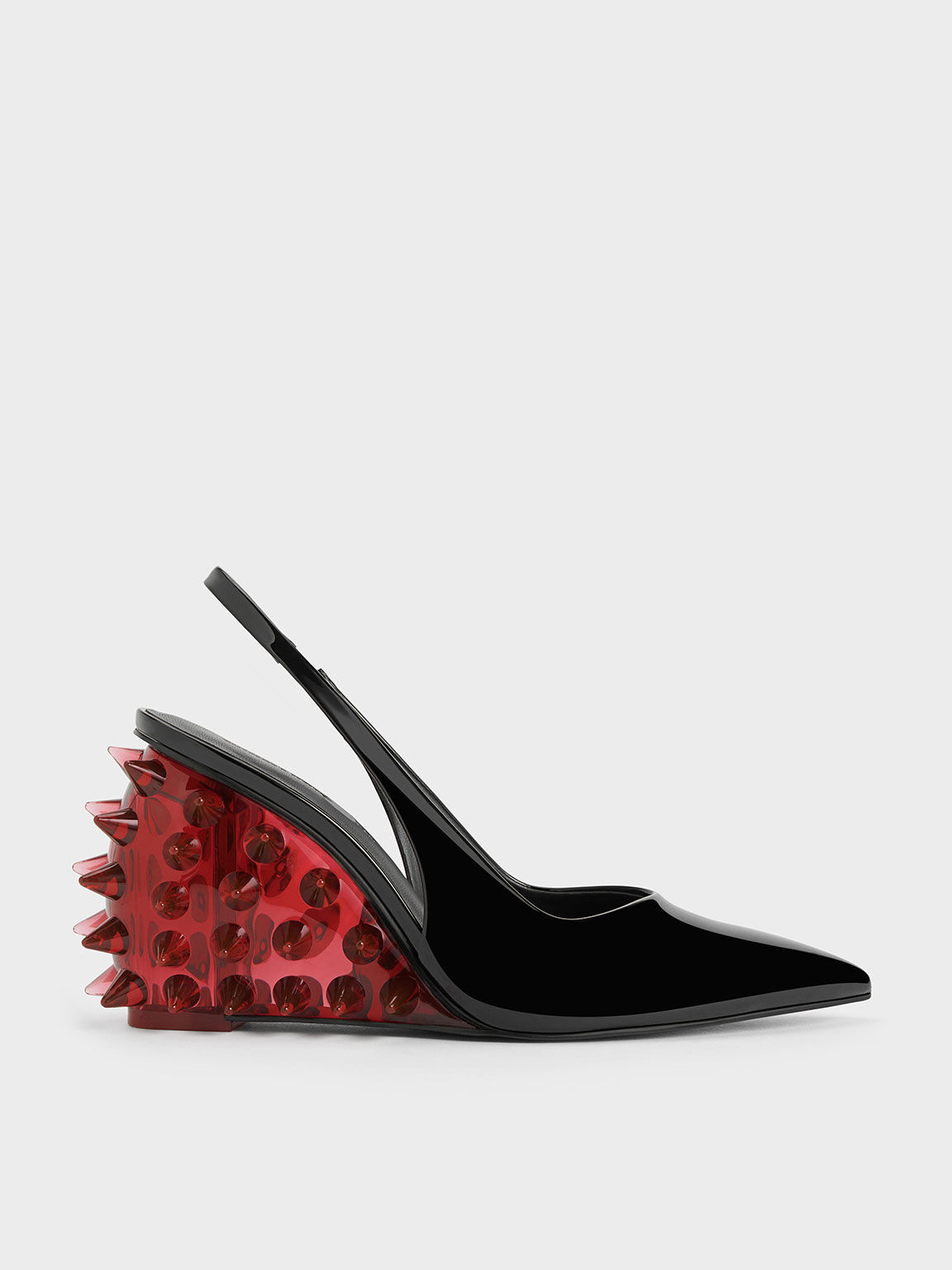 Slingback top wedge shoes