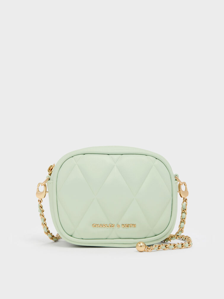 Arwen Quilted Mini Bag, Mint Green, hi-res