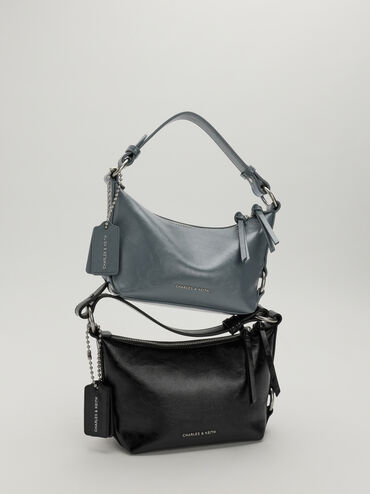 Tatiana Tassel Hobo Bag, Noir, hi-res
