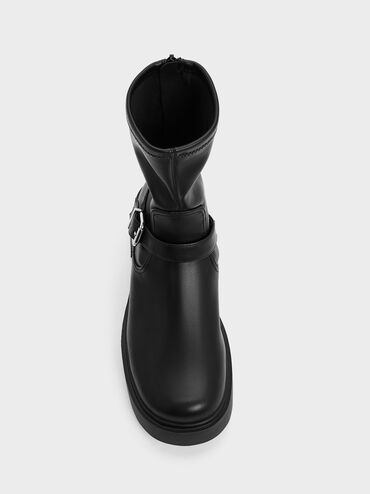 Evan Platform Ankle Boots, Black, hi-res