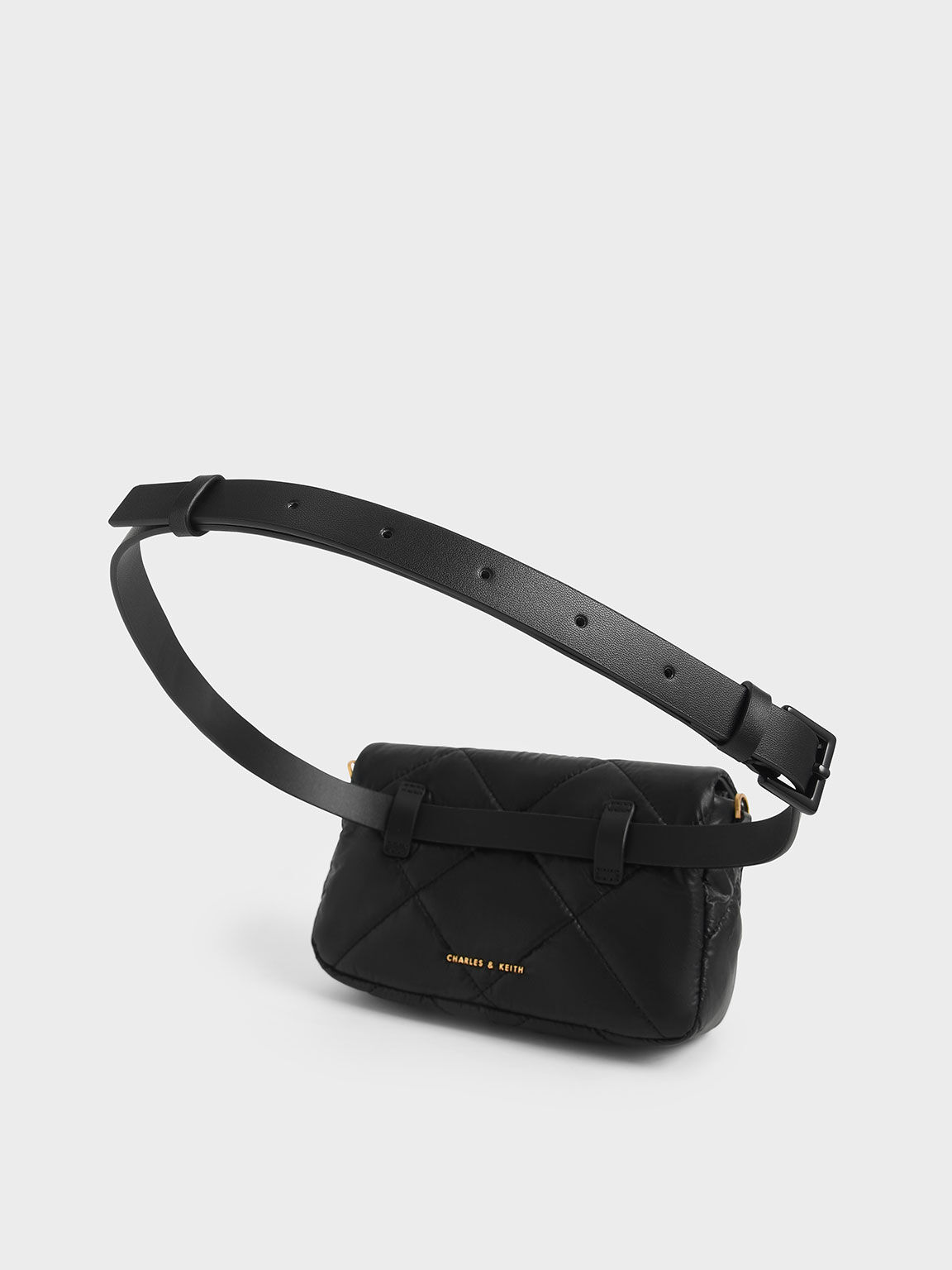 Black Paffuto Padded Crossbody Bag CHARLES & KEITH TH