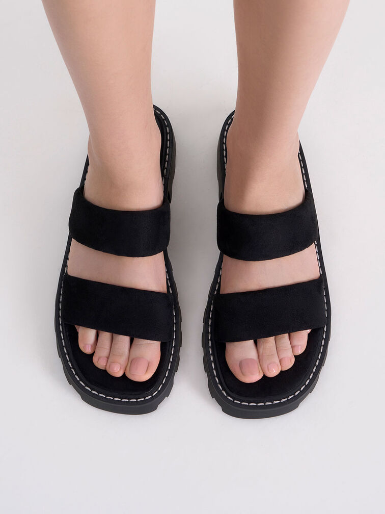 Padded Double Strap Sliders, , hi-res
