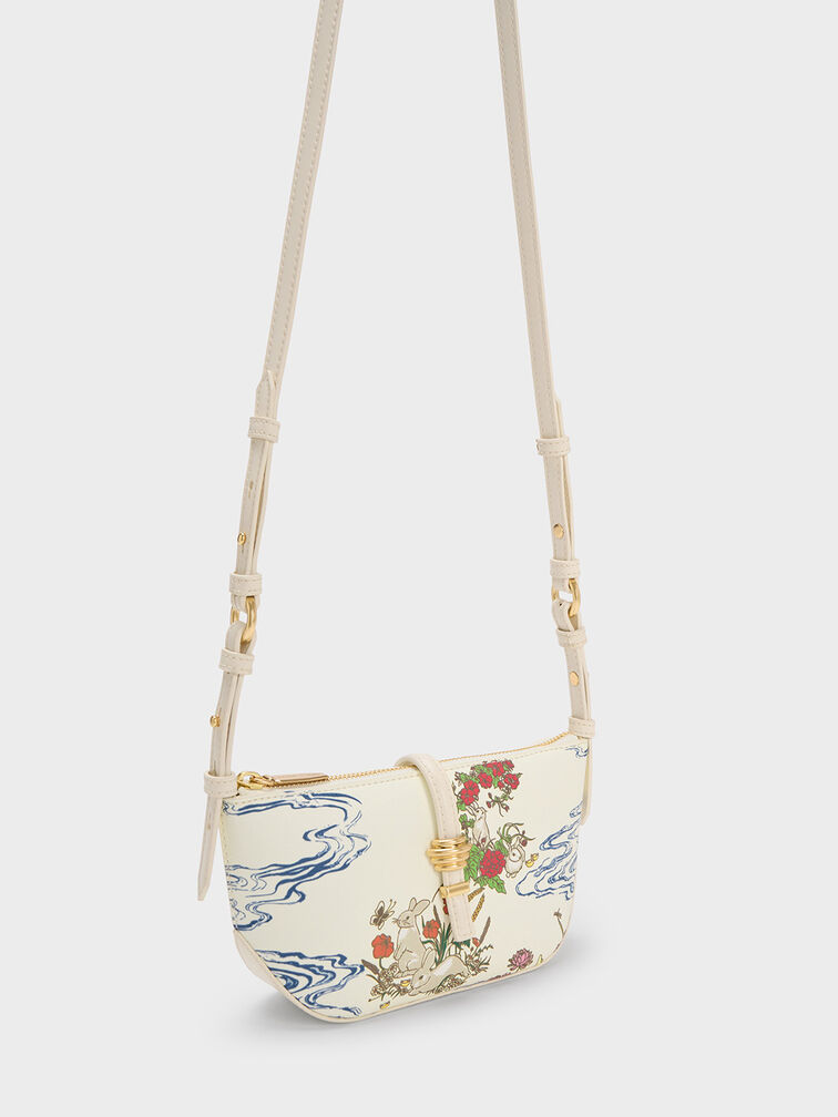 Rabbit Illustrated Belted Bag, , hi-res