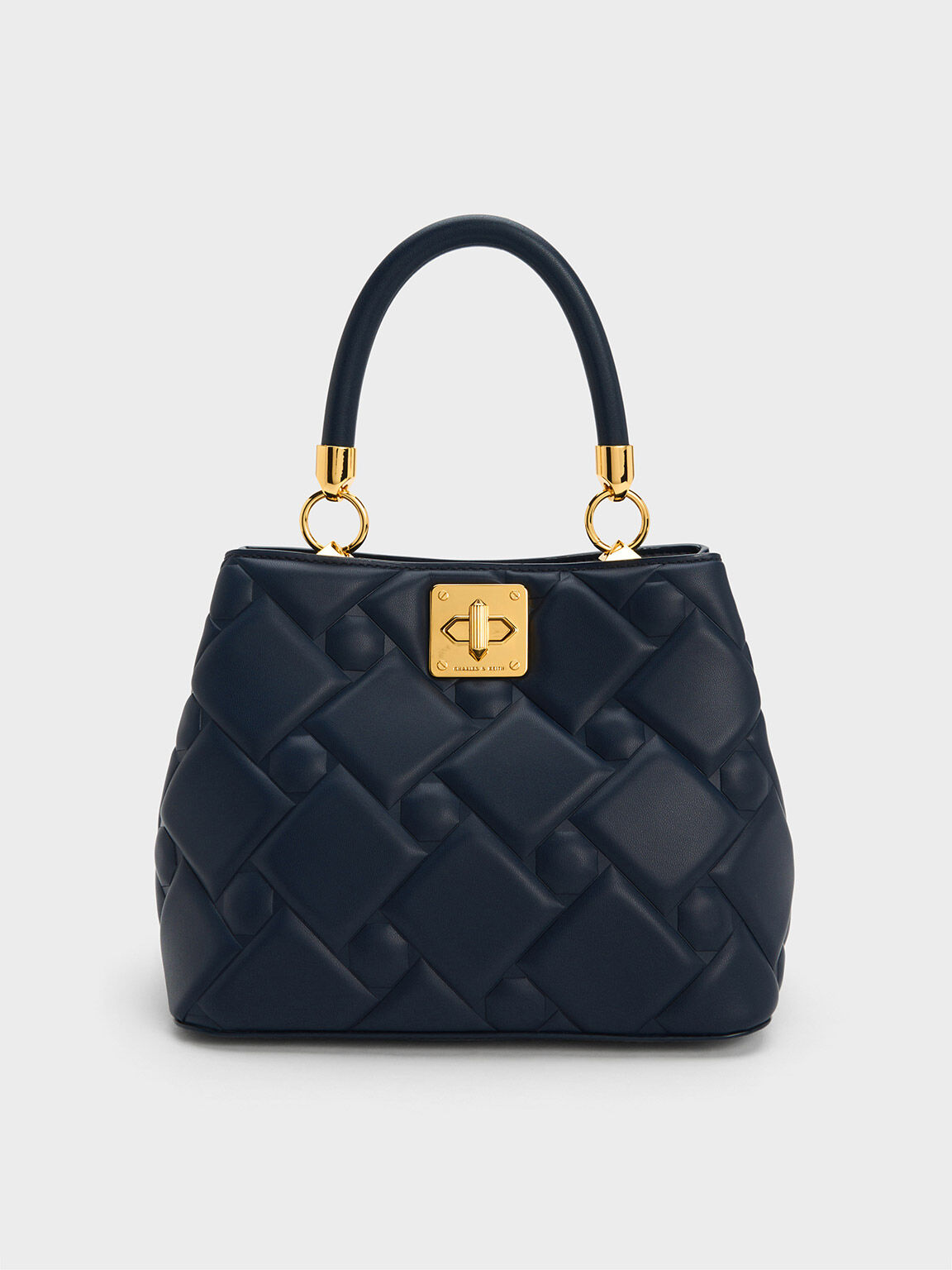 Navy top handle sales bag