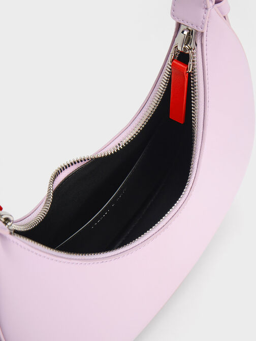 Cockade Crescent Hobo Bag, Lilac, hi-res