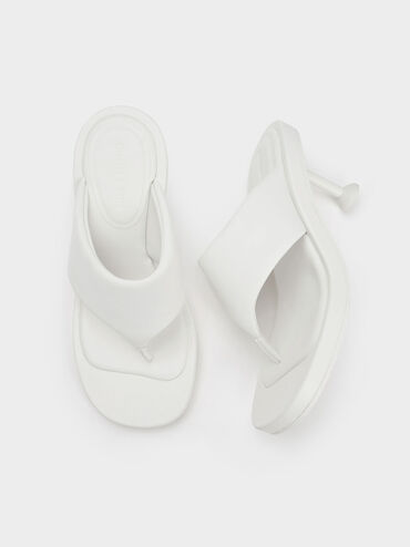 Noemi Spool Heel Sandals, สีขาว, hi-res
